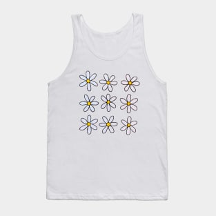 Covered in Daisies White Tank Top